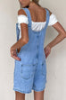 Karleedress Button Up Pocketed Denim Romper