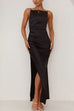 Karleedress Backless Side Slit Maxi Cami Dress
