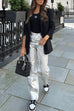 Karleedress Single Button Pocketed Oversized Blazer