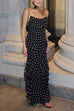 Karleedress Ruffle Hem Polka Dot Maxi Cami Dress