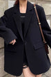 Karleedress Single Button Pocketed Oversized Blazer
