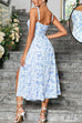 Karleedress Adjustable Strap Back Lace-up Slit Midi Dress