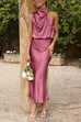 Karleedress Sleeveless Mockneck Waisted Maxi Dress