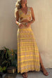 Karleedress V Neck Cut Out Side Split Tie Dye Maxi Dress