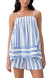 Karleedress Striped Square Neck Cami Top and Shorts Lounge Set