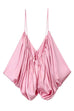 Karleedress Spaghetti Strap Draped Satin Top