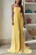 Karleedress Spaghetti Strap Back Cut Out Pleated Maxi Dress