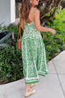 Strappy Backless Botanical Garden Print Maxi Dress