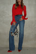 Karleedress Mid Rise Pocketed Straight Leg Denim Pants