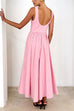 Karleedress Sleeveless Open Back Swing Midi Dress