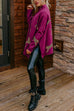 Karleedress High Neck Side Slit Cheetah Pattern Sweater