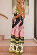 Karleedress Tie Front Cut Out Wide Leg Printed Cami Jumpsuit