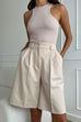Karleedress Wide Leg Pocketed Shorts