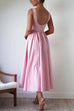 Karleedress Sleeveless Open Back Swing Midi Dress
