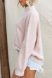 Mockneck Drop Shoulder Comfy Pullover Sweater