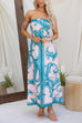 Karleedress Strapless Tube Unique Print Swing Maxi Dress