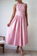 Karleedress Sleeveless Open Back Swing Midi Dress