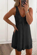 Karleedress Lace Floral Buttons Swing Tank Dress