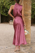 Karleedress Sleeveless Mockneck Waisted Maxi Dress