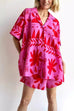 Karleedress Side Split Button Down Shirt Elastic Waist Shorts Printed Summer Set