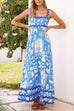 Karleedress Ric Rac Trim Pocketed Unique Print Maxi Cami Dress