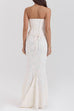 Karleedress Embroidered Strapless Corset and Bodycon Maxi Mermaid Skirt Set