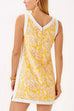 Sleeveless Side Slit Printed Shift Mini Dress