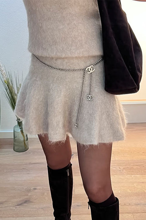 Karleedress High Rise A-line Sweater Mini Dress