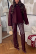 Karleedress Casual Solid Crewneck Pullover Sweater