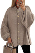 Karleedress Button Up Balloon Sleeves Sweater Cardigan