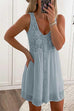 Karleedress Lace Floral Buttons Swing Tank Dress