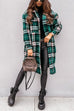 Karleedress Long Sleeves Button Up Plaid Casual Shacket Jacket