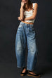 Karleedress Mid Rise Barrel Leg Jeans