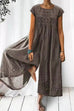 Karleedress Ruched Short Sleeve Wide Leg Baggy Jumpsuit