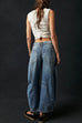 Karleedress Mid Rise Barrel Leg Jeans