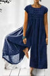 Karleedress Ruched Short Sleeve Wide Leg Baggy Jumpsuit