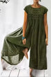 Karleedress Ruched Short Sleeve Wide Leg Baggy Jumpsuit