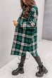 Karleedress Long Sleeves Button Up Plaid Casual Shacket Jacket