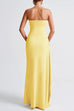 Karleedress Strapless Tube Draped Slit Maxi Party Dress