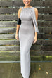 Karleedress Elegant Sleeveless Tie Shoulder Bodycon Maxi Dress