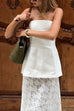 Karleedress Chicest Strapless Tube Solid Top