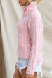 Turtleneck Casual Cable Knit Pullover Sweater