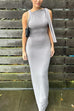 Karleedress Elegant Sleeveless Tie Shoulder Bodycon Maxi Dress