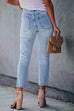 Karleedress High Rise Distressed Ripped Skinny Jeans
