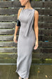 Karleedress Sleeveless Tie Knot Bodycon Maxi Dress