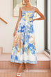 Karleedress Pocketed Side Slit Printed Maxi Cami Dress
