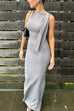 Karleedress Elegant Sleeveless Tie Shoulder Bodycon Maxi Dress