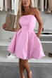 Karleedress Strapless Tube Pocketed Bubble Mini Dress