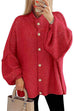 Karleedress Button Up Balloon Sleeves Sweater Cardigan