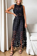Karleedress Elastic High Waist Hollow Out Boho Fringe Maxi Skirt